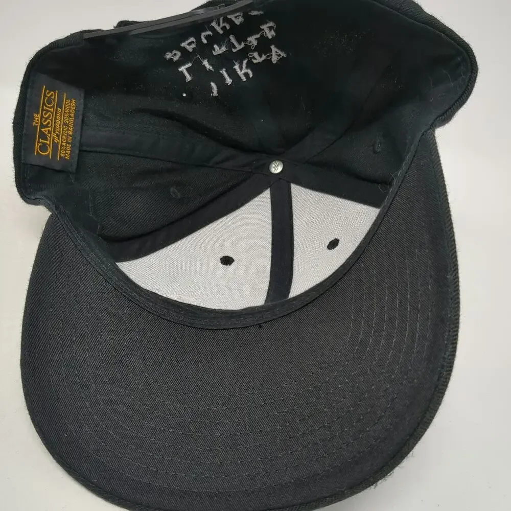 Yupoong Snapback Hat Black OSFM Embroidered DS Dirty Little Secret Acrylic Wool